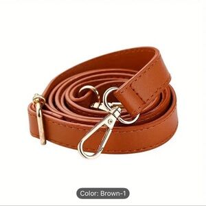 NEW: Elegant Brown PU Leather Shoulder Strap